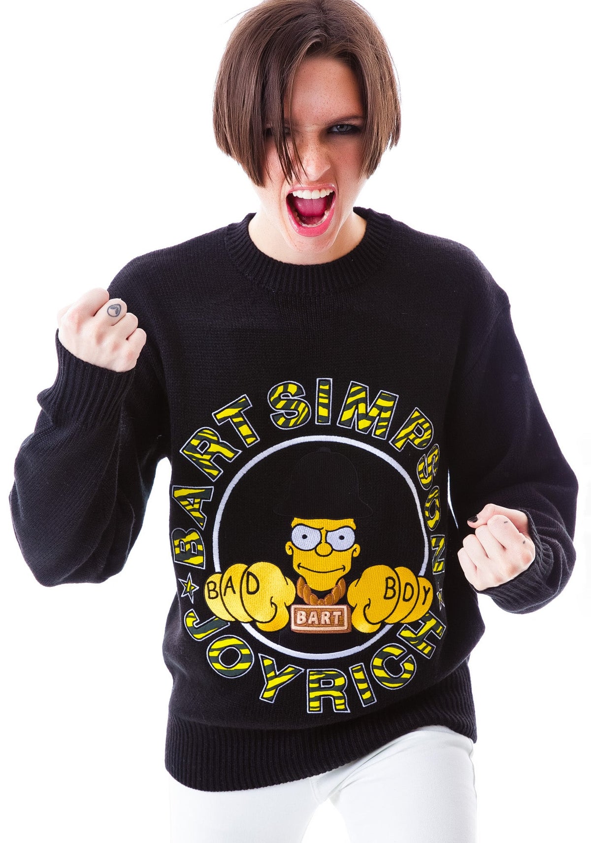 Bad Boy Bart Knit Crew - Off White