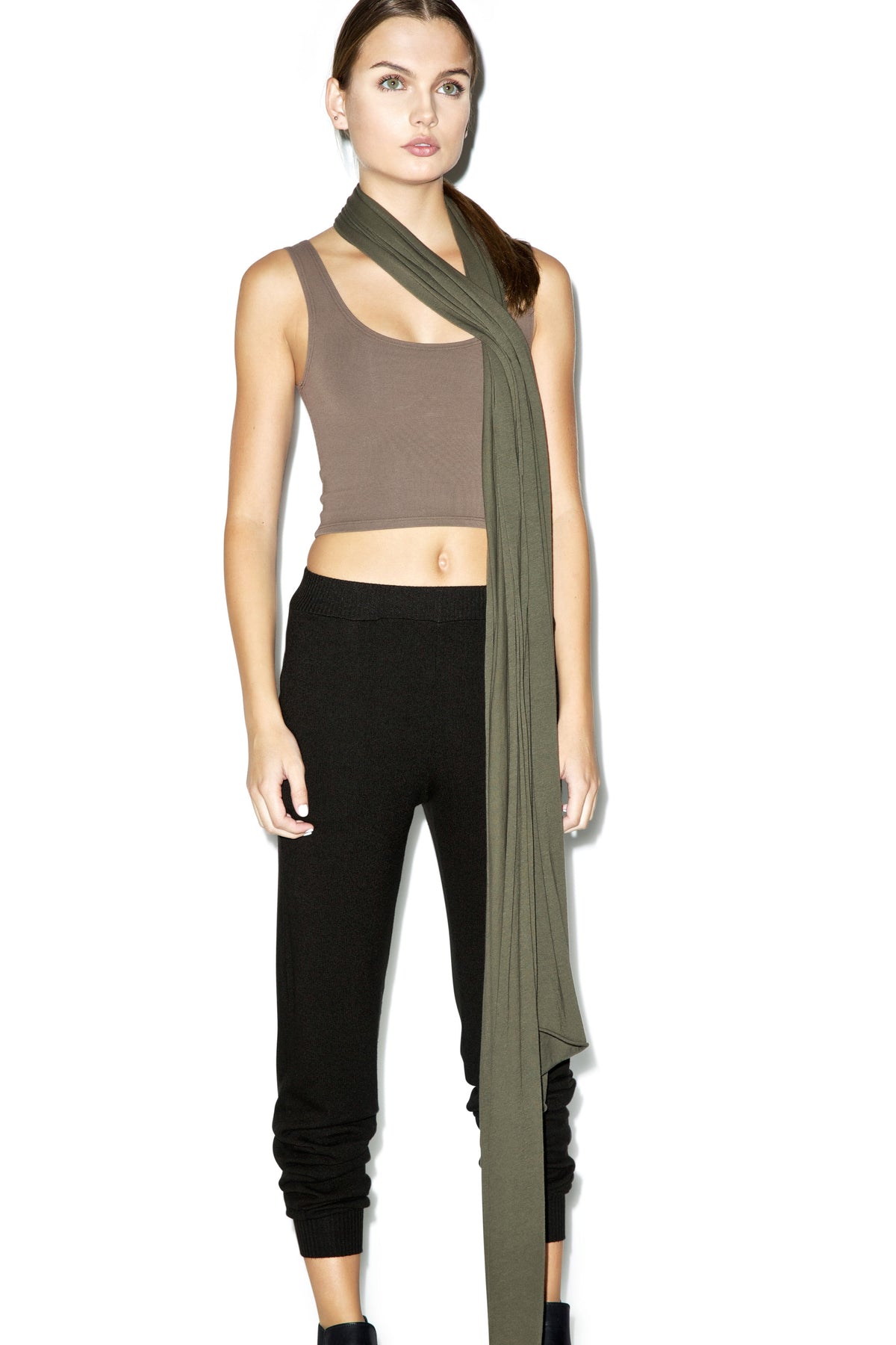 Reeves Fitted Crop Tank - Gray