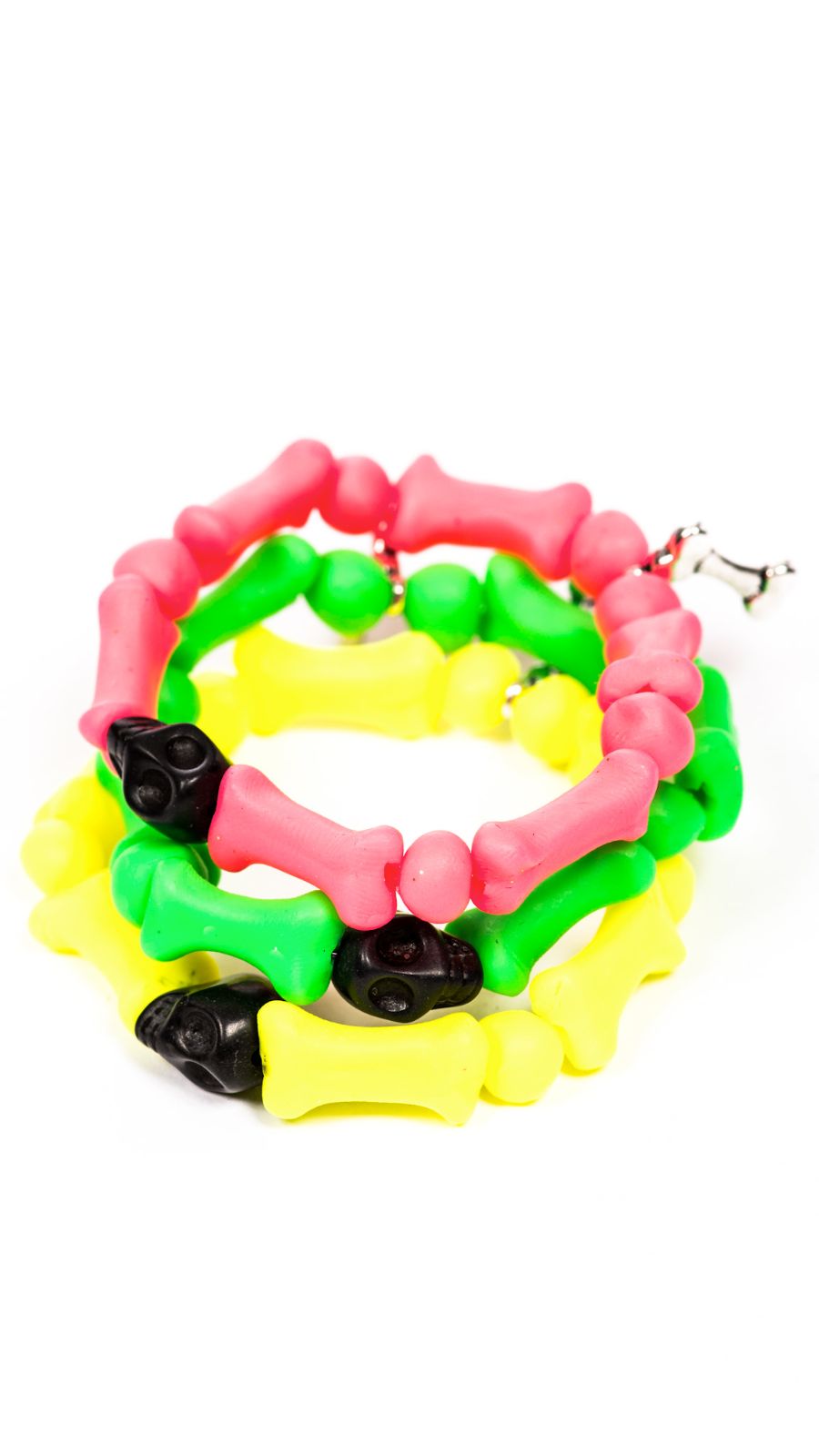 Bedrock Bones Skull Bracelets - Off White