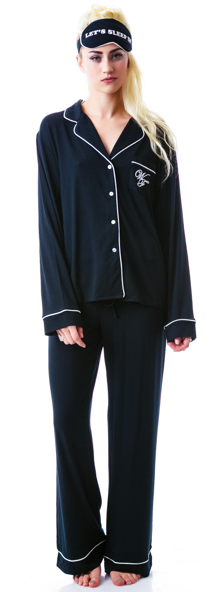Je T'aime Classic PJ Set - Black