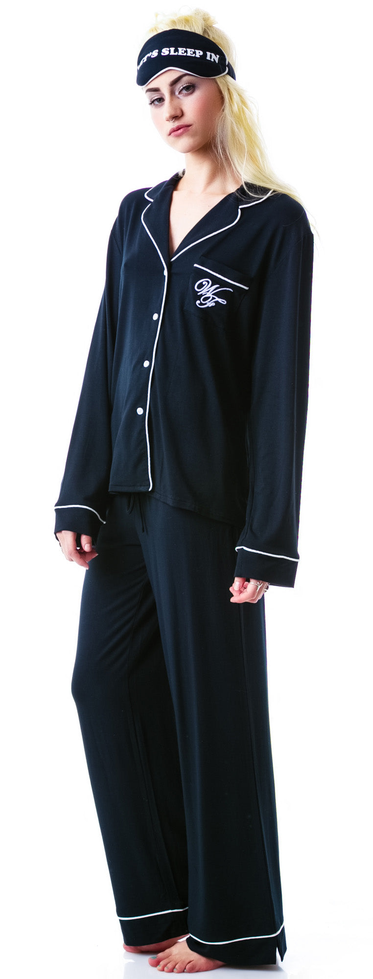 Je T'aime Classic PJ Set - Black