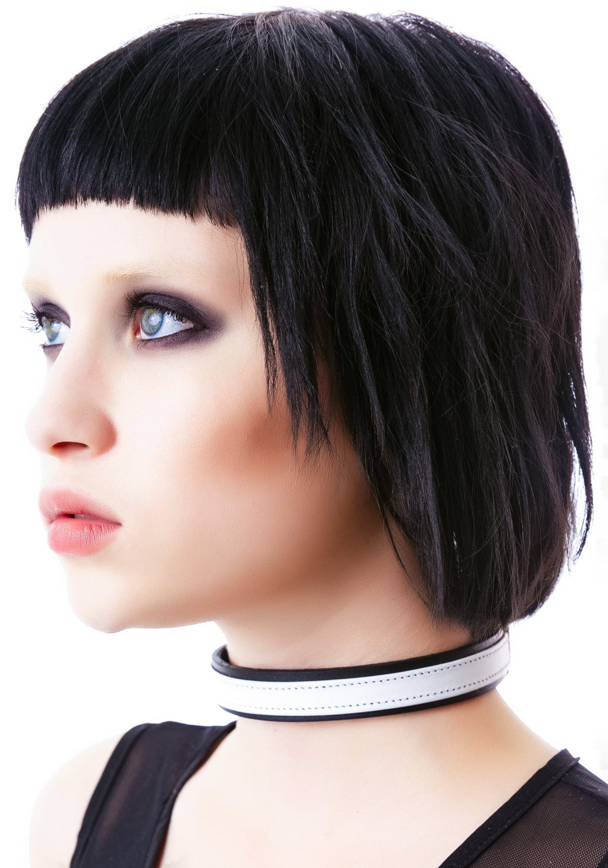 Strap Tease Leather Choker - Red