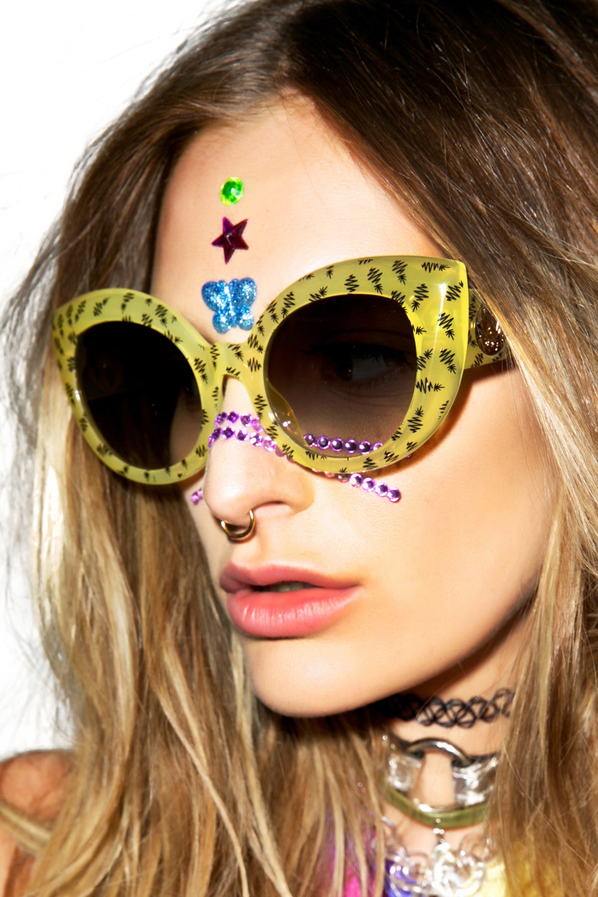 The Diamond Brunch Sunglasses - Light Blue
