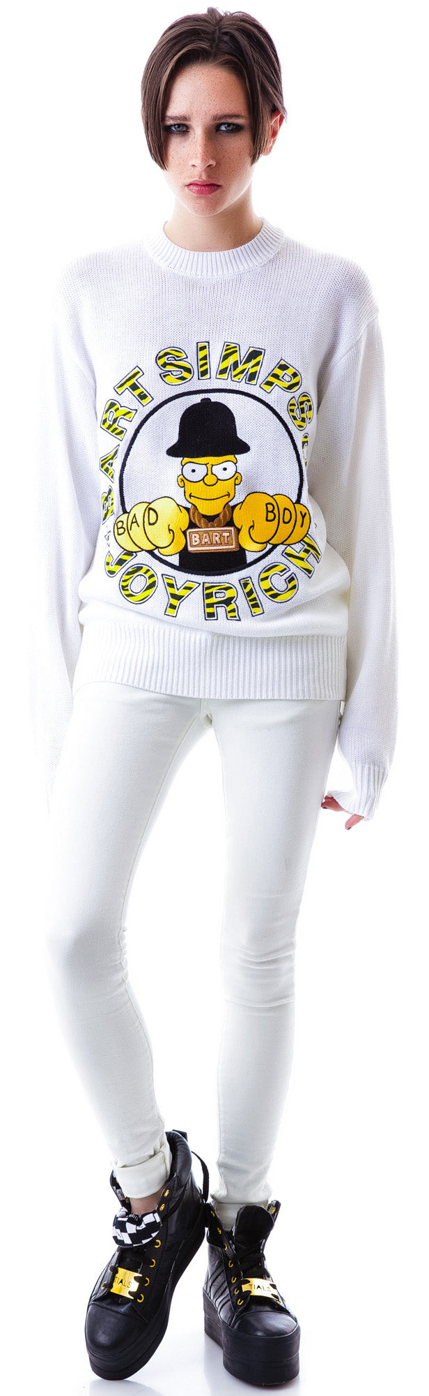 Bad Boy Bart Knit Crew - Off White