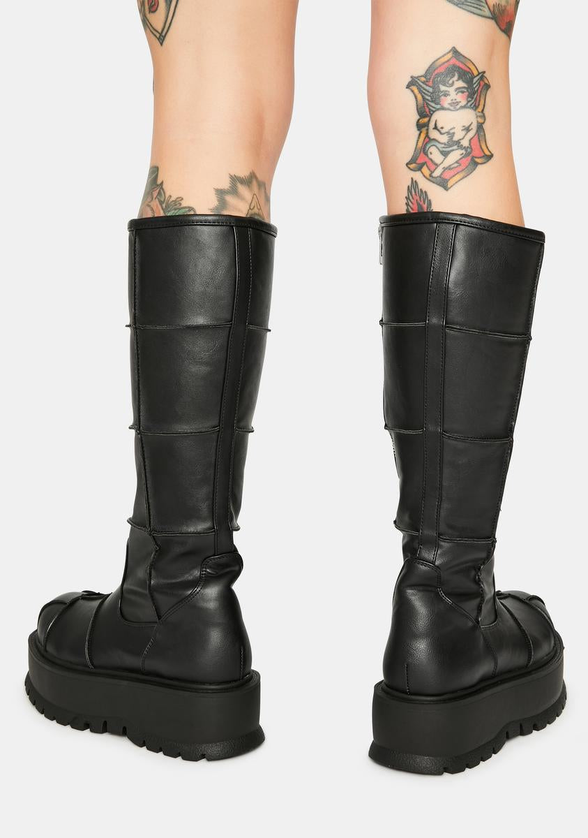 Slacker-230 Platform Knee High Boots