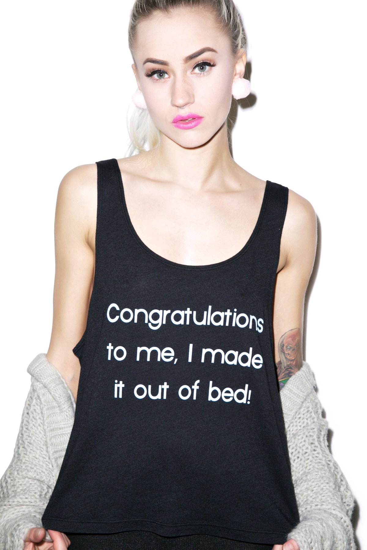 I Made It Boy Tank - White