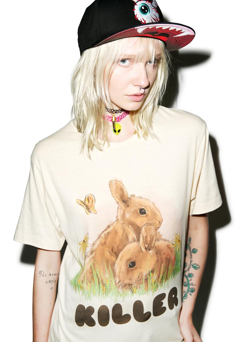 Loose Bunny Tee - White