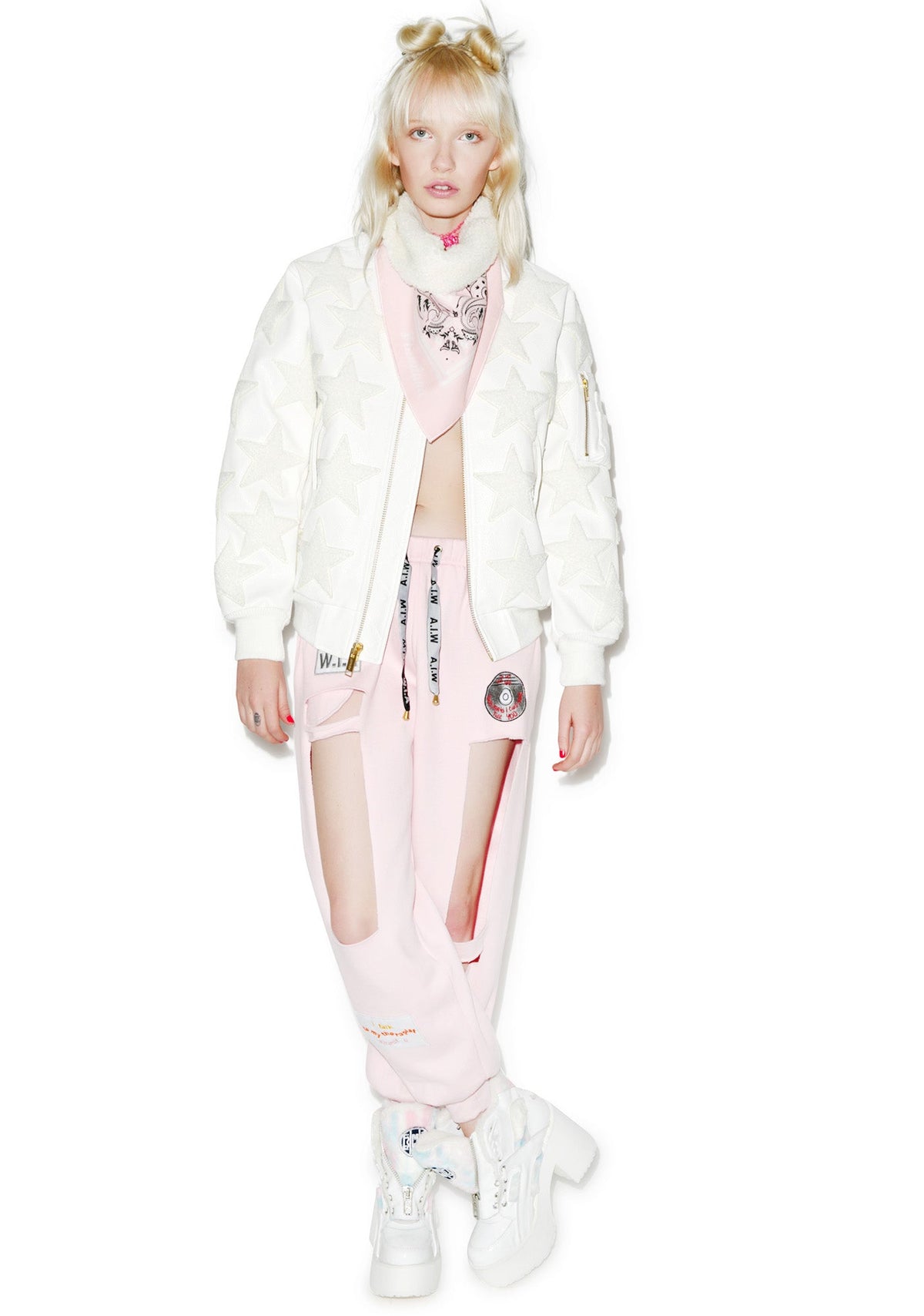 All Star Patched Candy Jacket - Pink