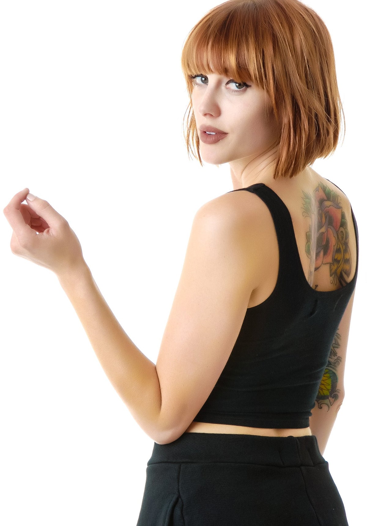 Reeves Fitted Crop Tank - Gold