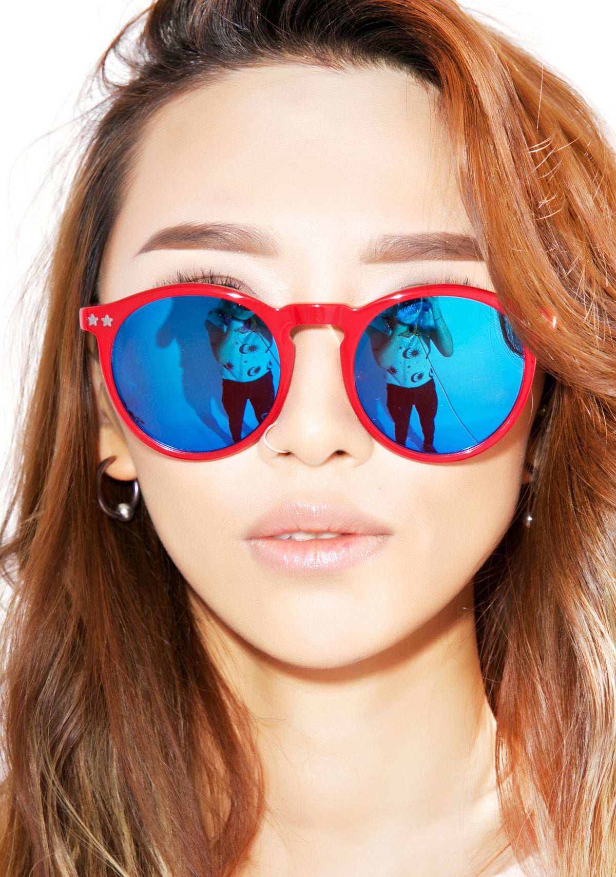 Steff Deluxe Frame Sunglasses - Red