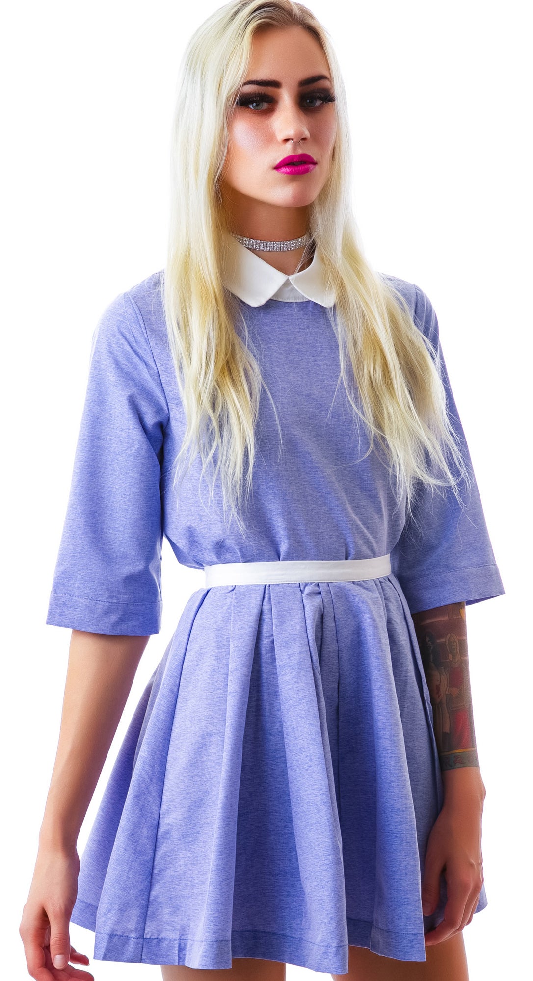 Baby Gurl Pleated Skirt - Light Blue