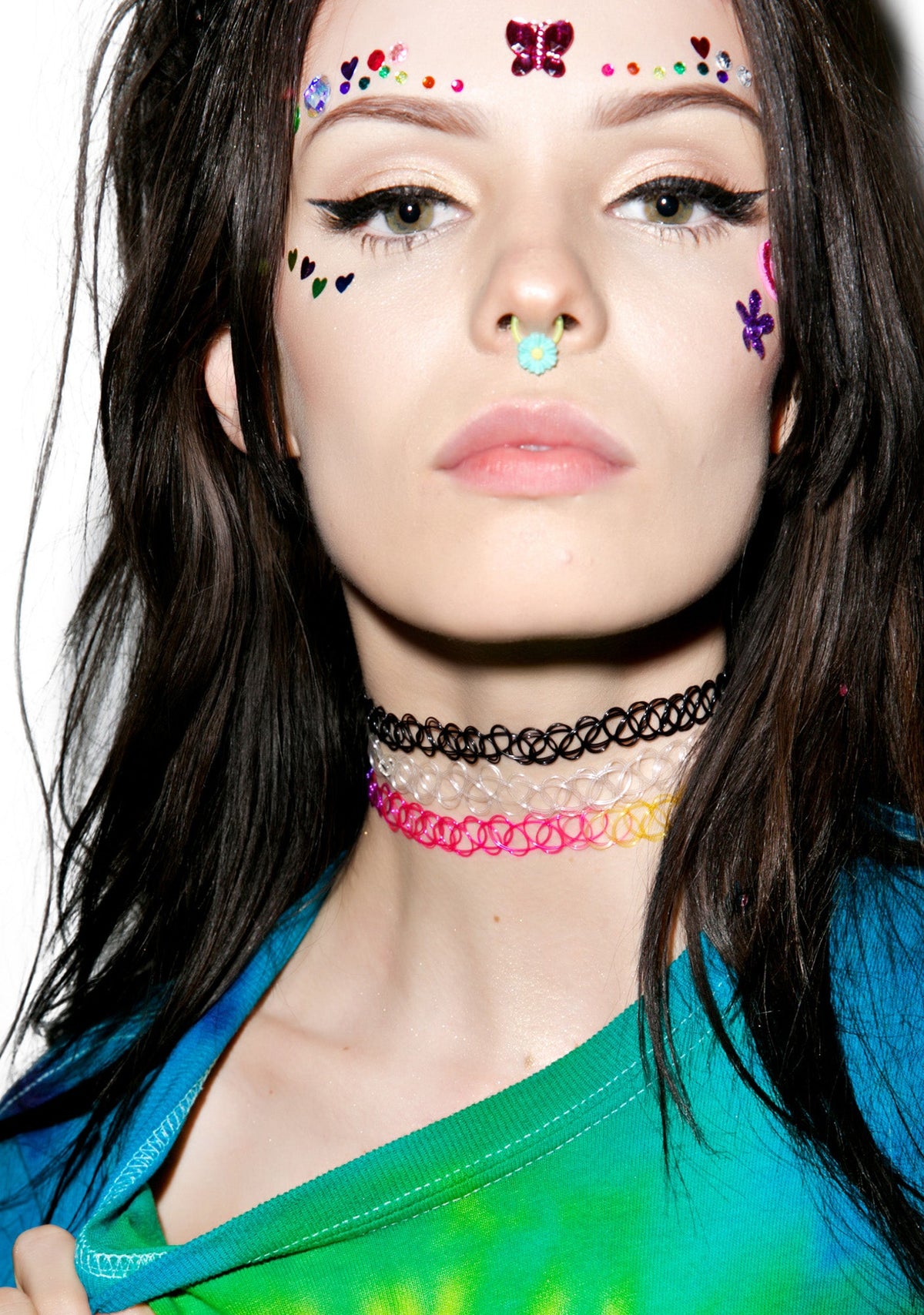 That's So 90s Tattoo Choker - Rainbow