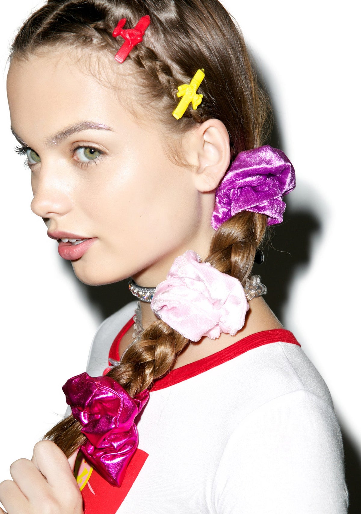 Velvet Barbae Bitch Scrunchie - Dark Purple