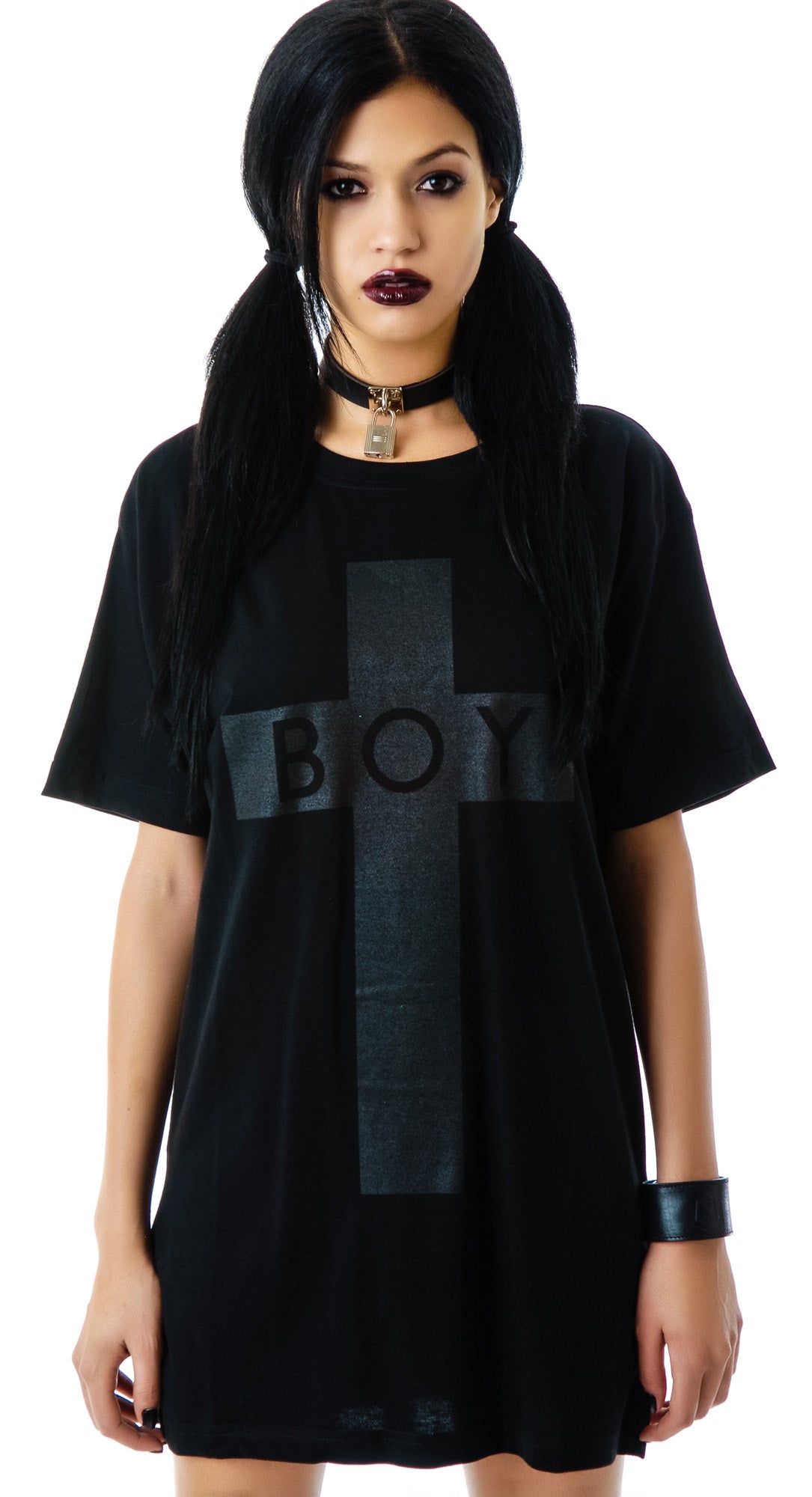 x BOY London Boy Cross Oversized Tee - Black