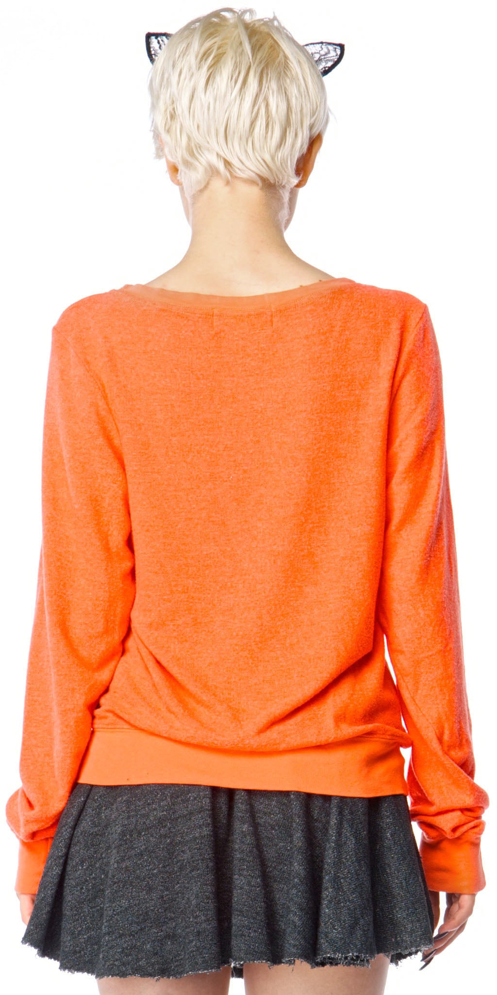 Meow! Baggy Beach Jumper - Black
