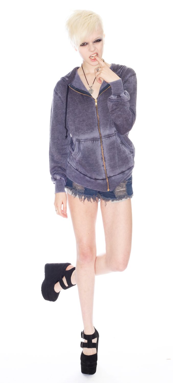 Moon Child Love Story Hoodie - Light Red