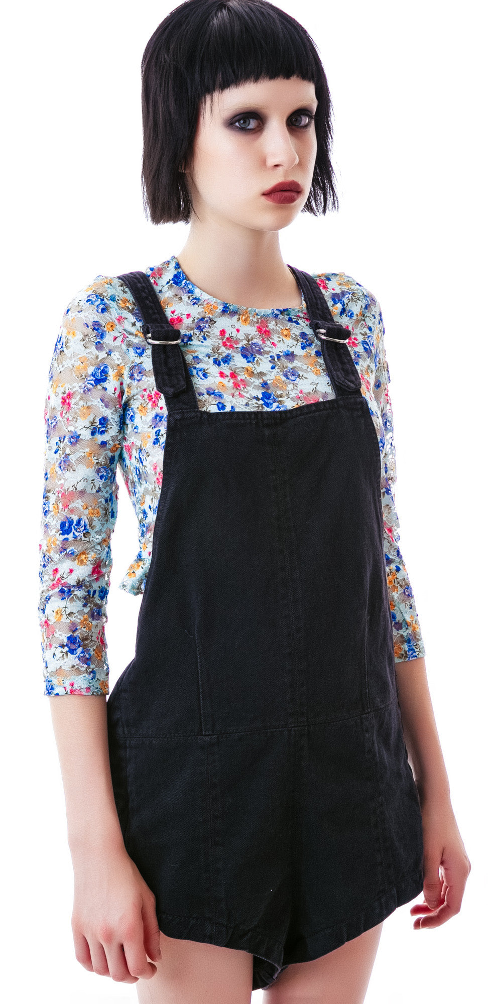 Suzie Blue Overalls - Black