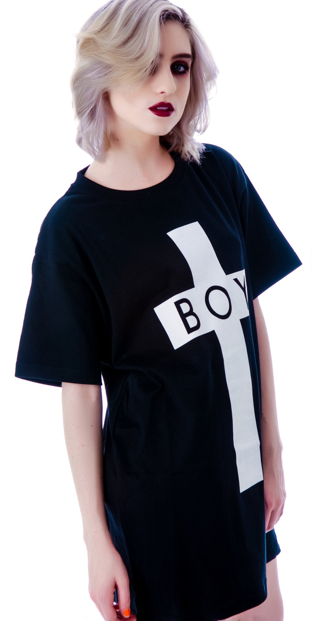 x BOY London Boy Cross Oversized Tee - Gold