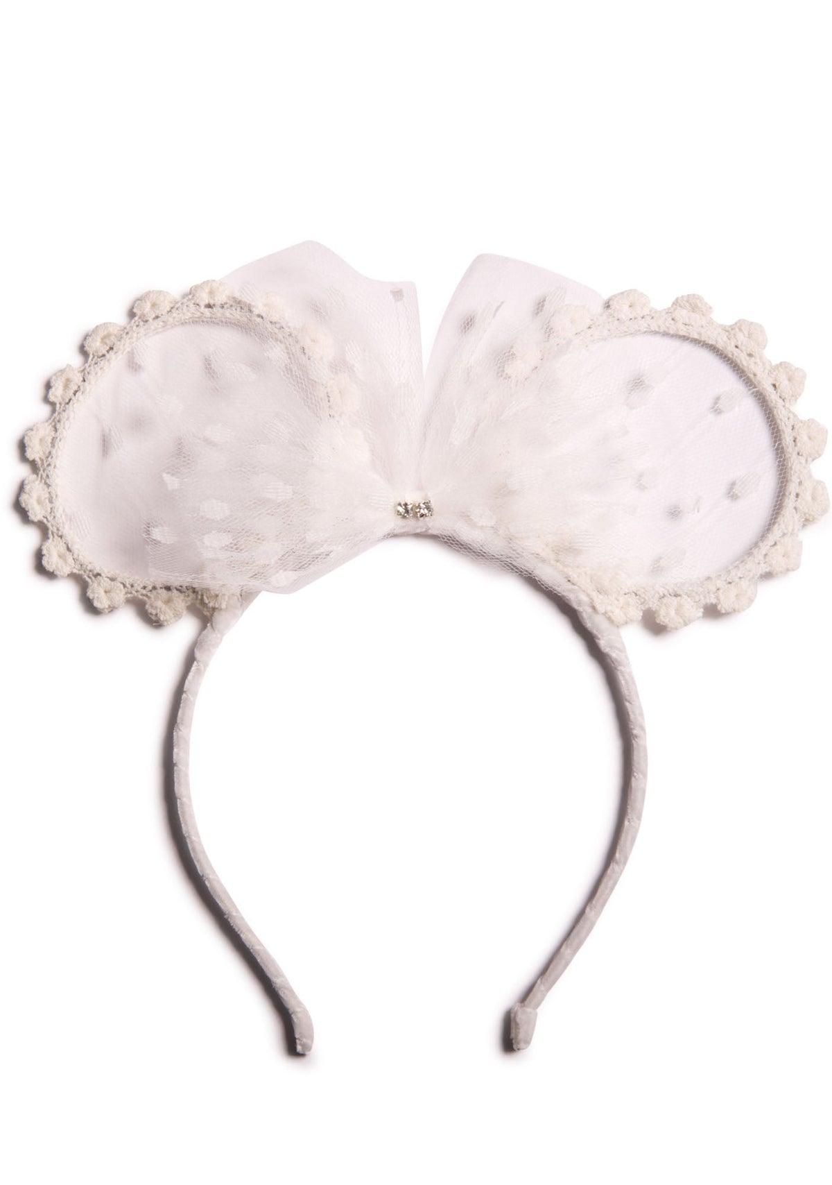 Babe-y Bear Headband - White