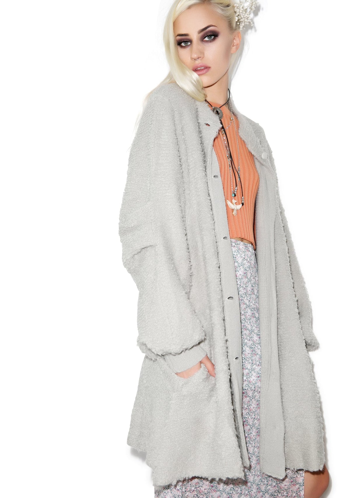 Solid Misty Morning Coat - Black