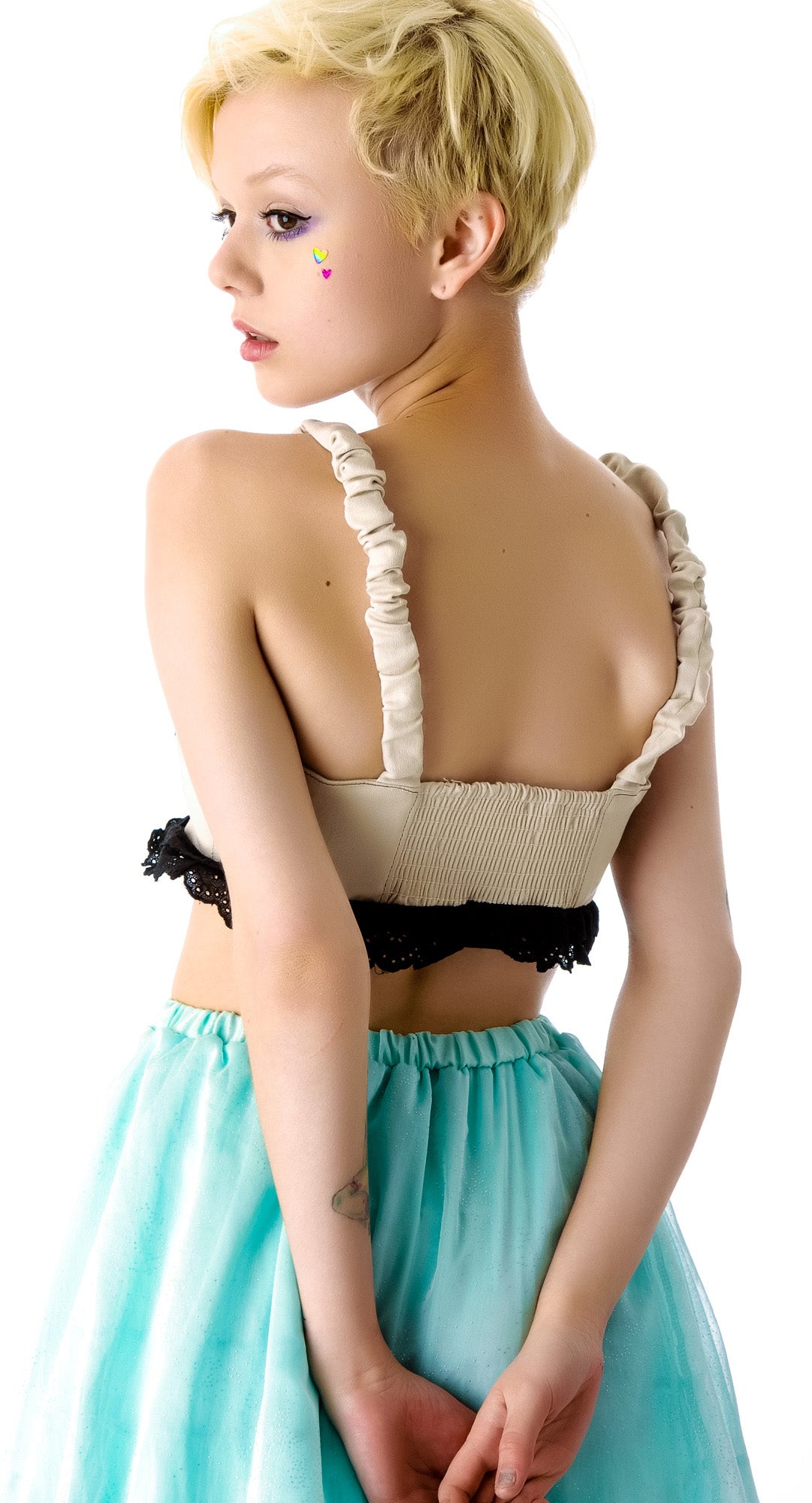 Wild Heart Ruffle Bra - White