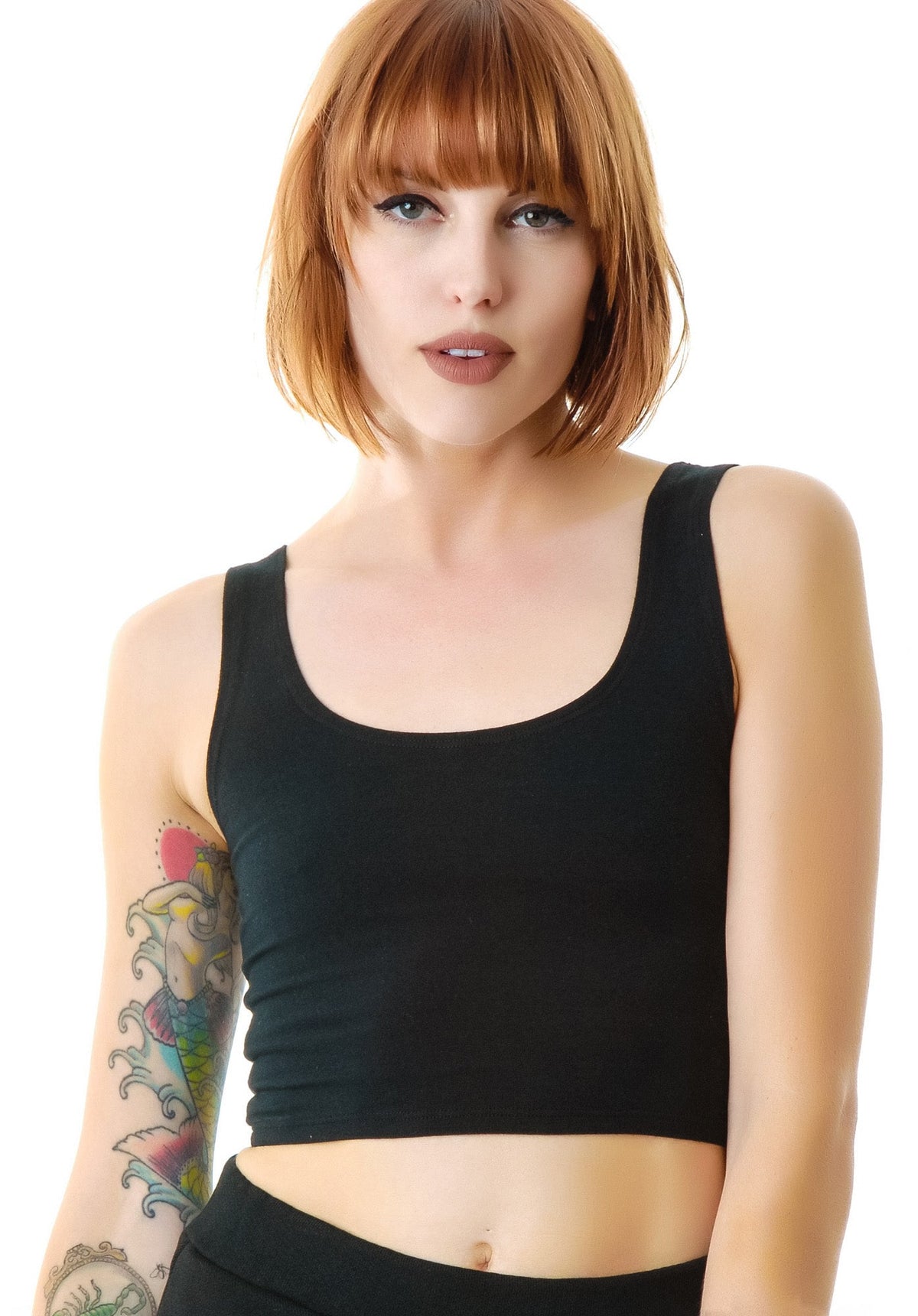 Reeves Fitted Crop Tank - Gold