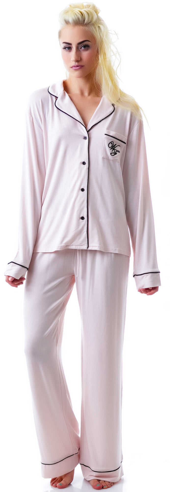 Je T'aime Classic PJ Set - Black
