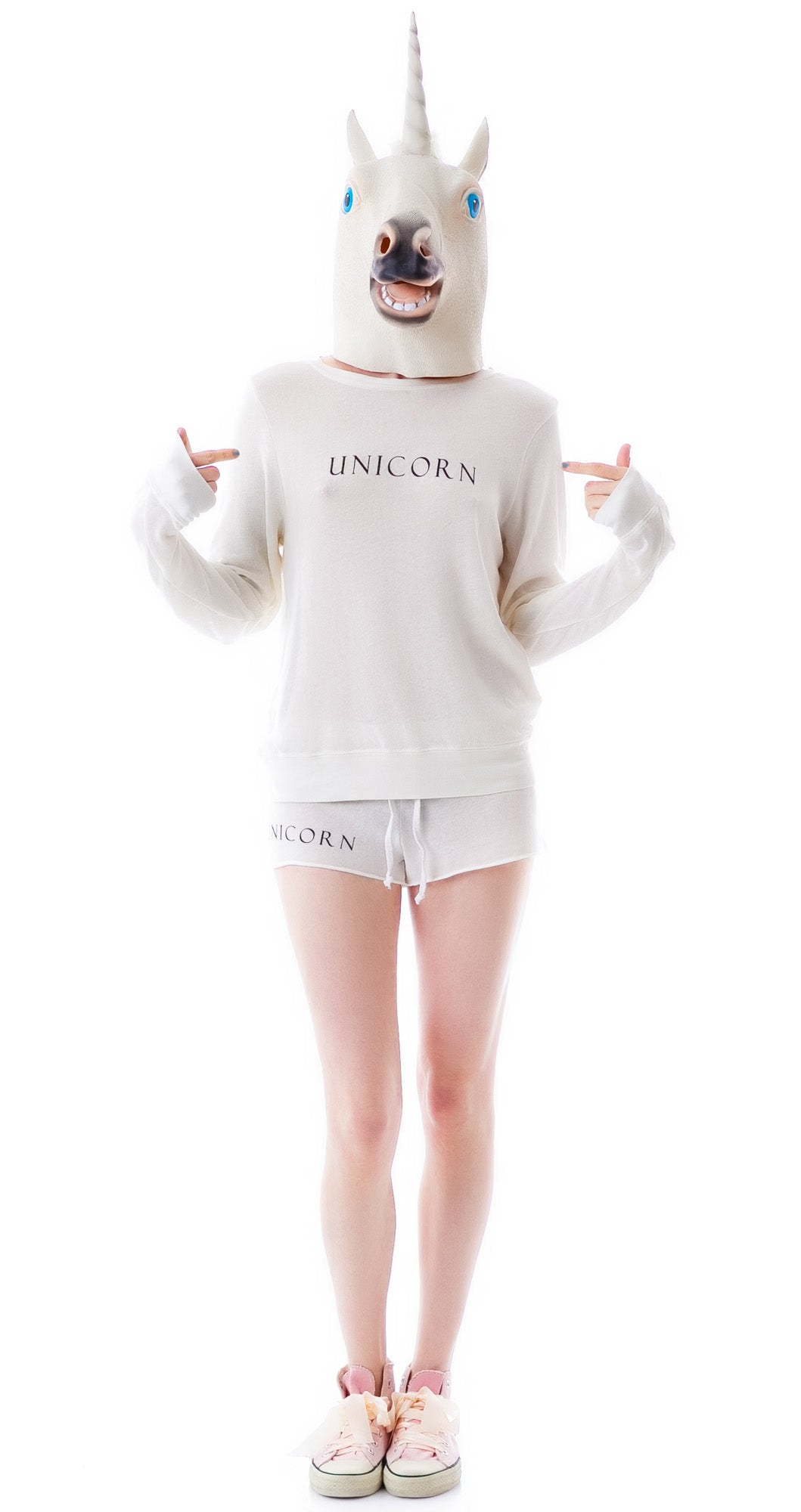 Unicorn Baggy Beach Jumper - Light Orange