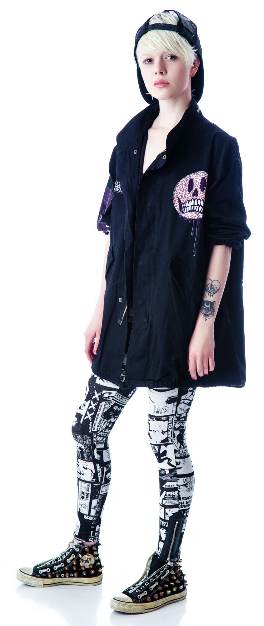 Skull Rocker Military Surplus Jacket - Black