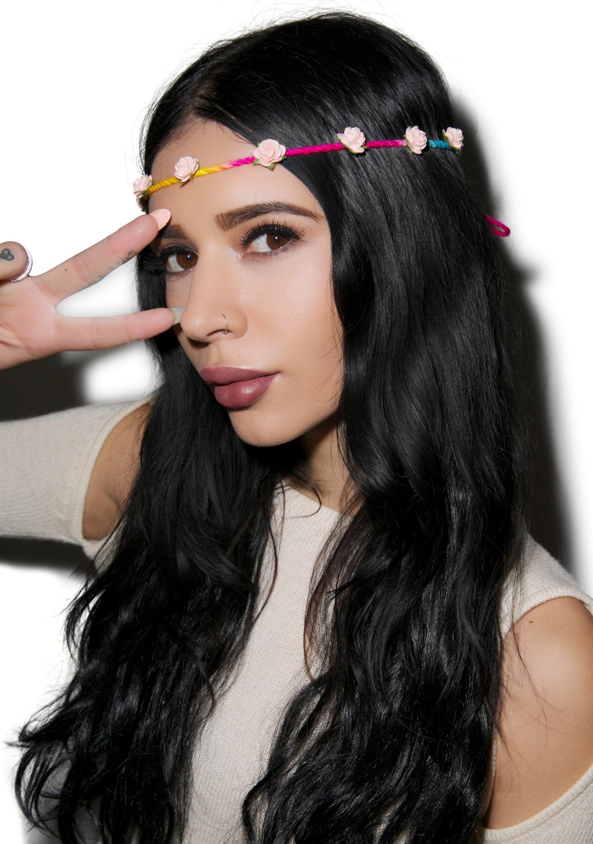Bella Floral Headband - Pink