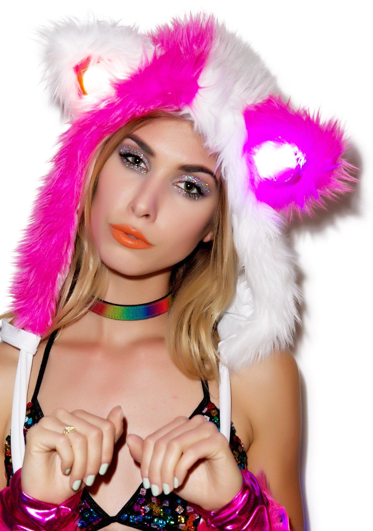 Gettin' Freaky Faux Fur Hood - Black
