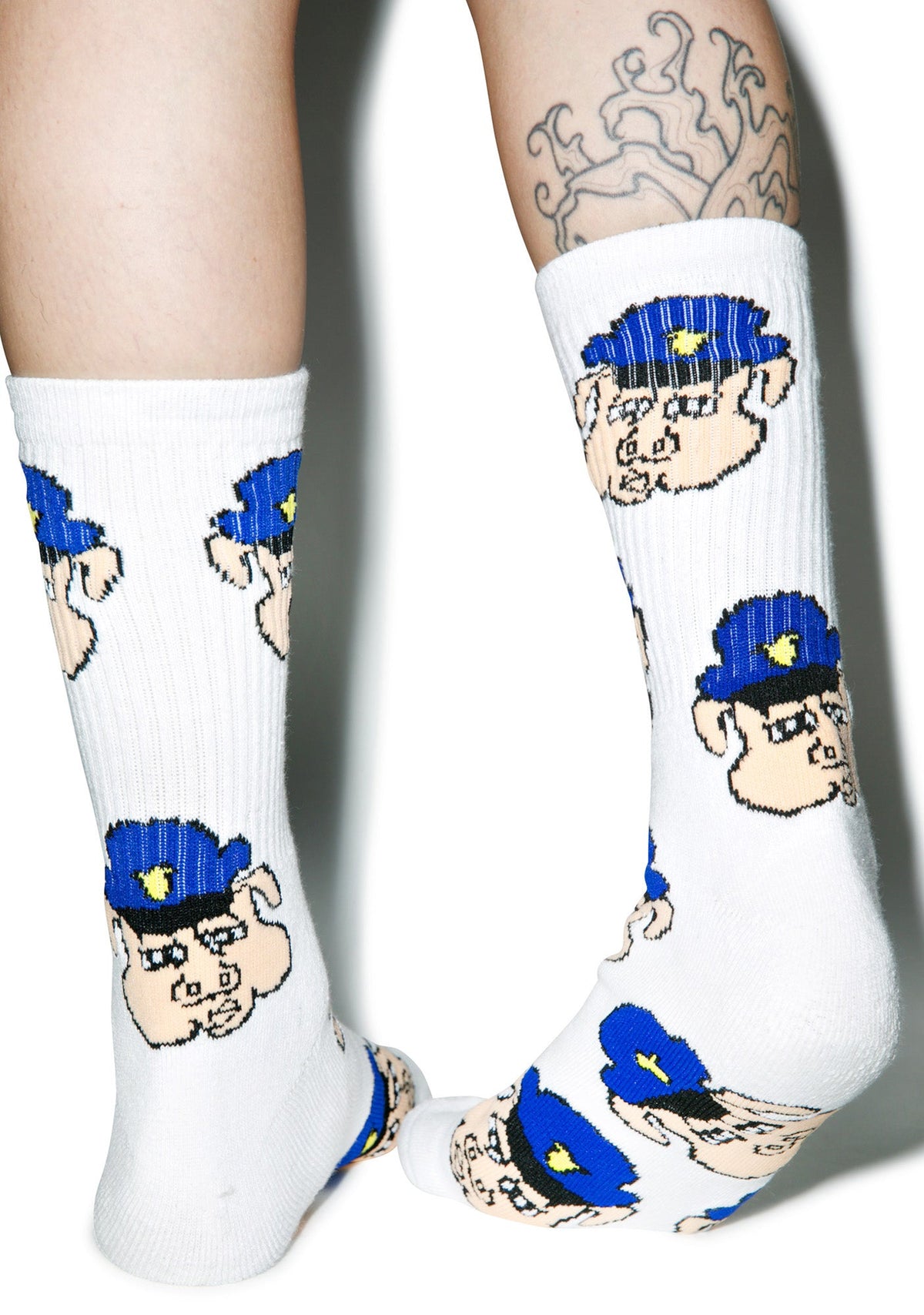 Pig Cop Socks - Black