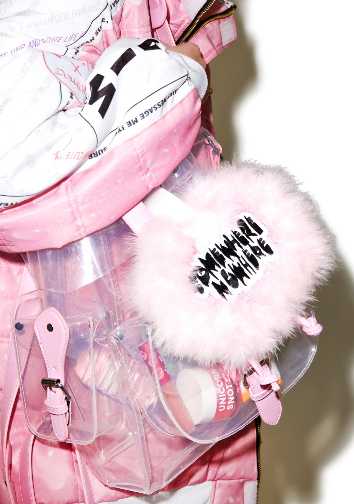 Somewhere Nowhere Fluff Tag - Pink