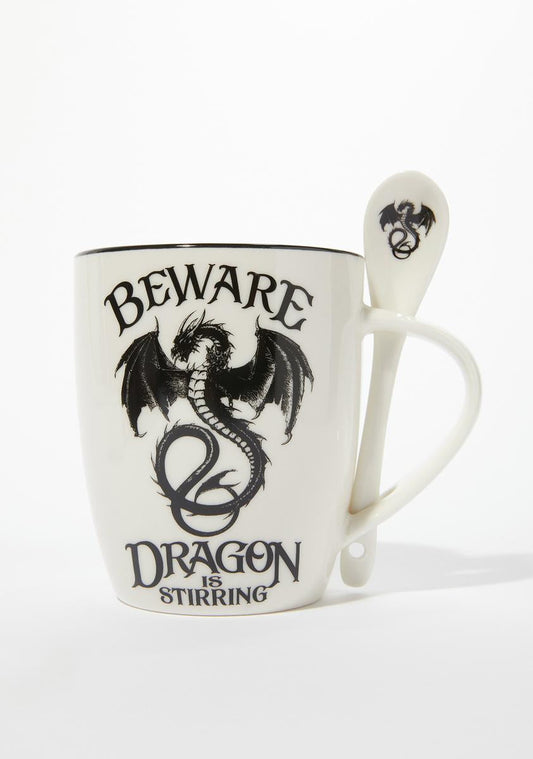 Dragon Is Stirring Cup And Spoon