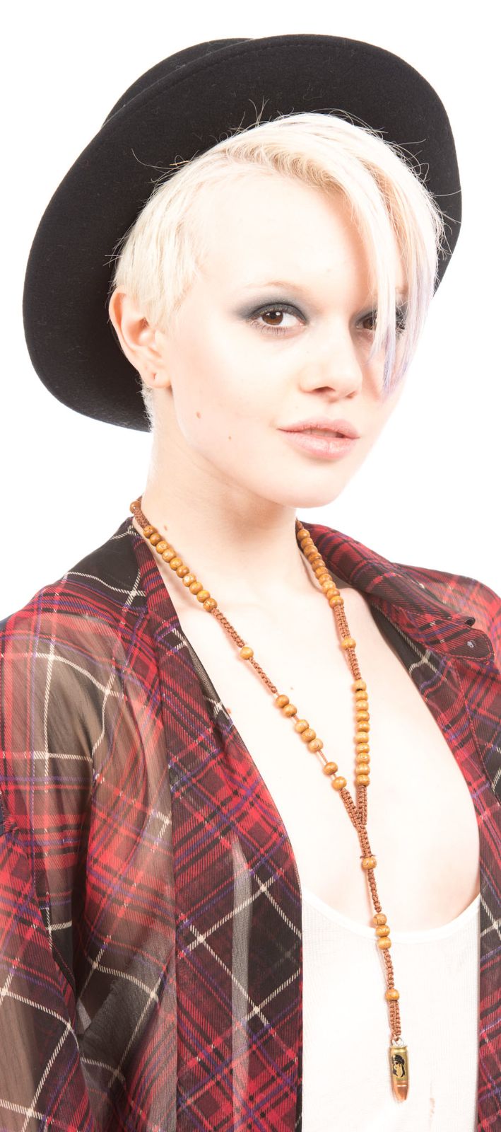 Bullet Rosary Necklace - Brown
