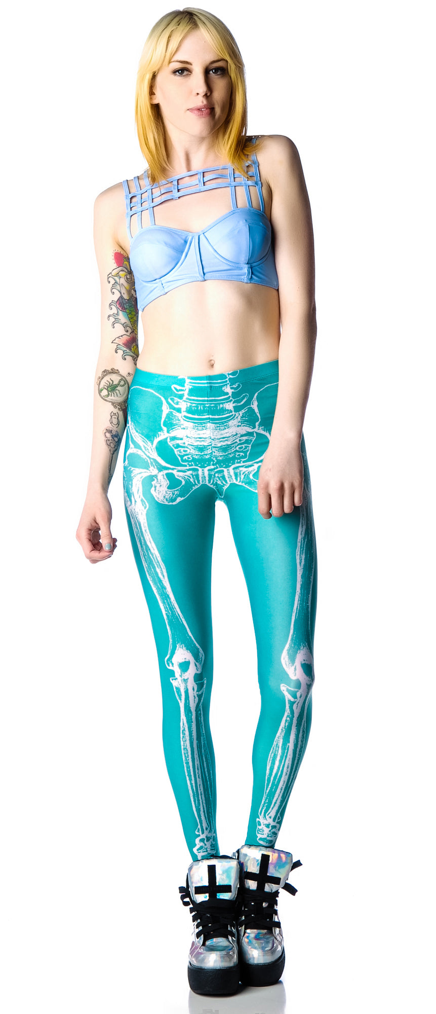 Wishbone Leggings - Light Blue