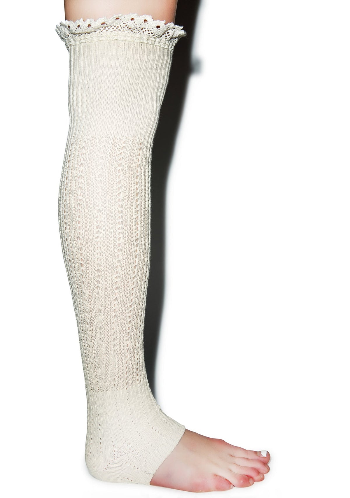 Lace For Days Legwarmers - Dark Gray