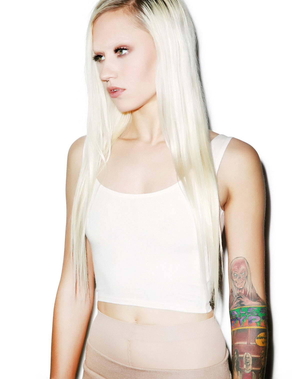 Reeves Fitted Crop Tank - Pink