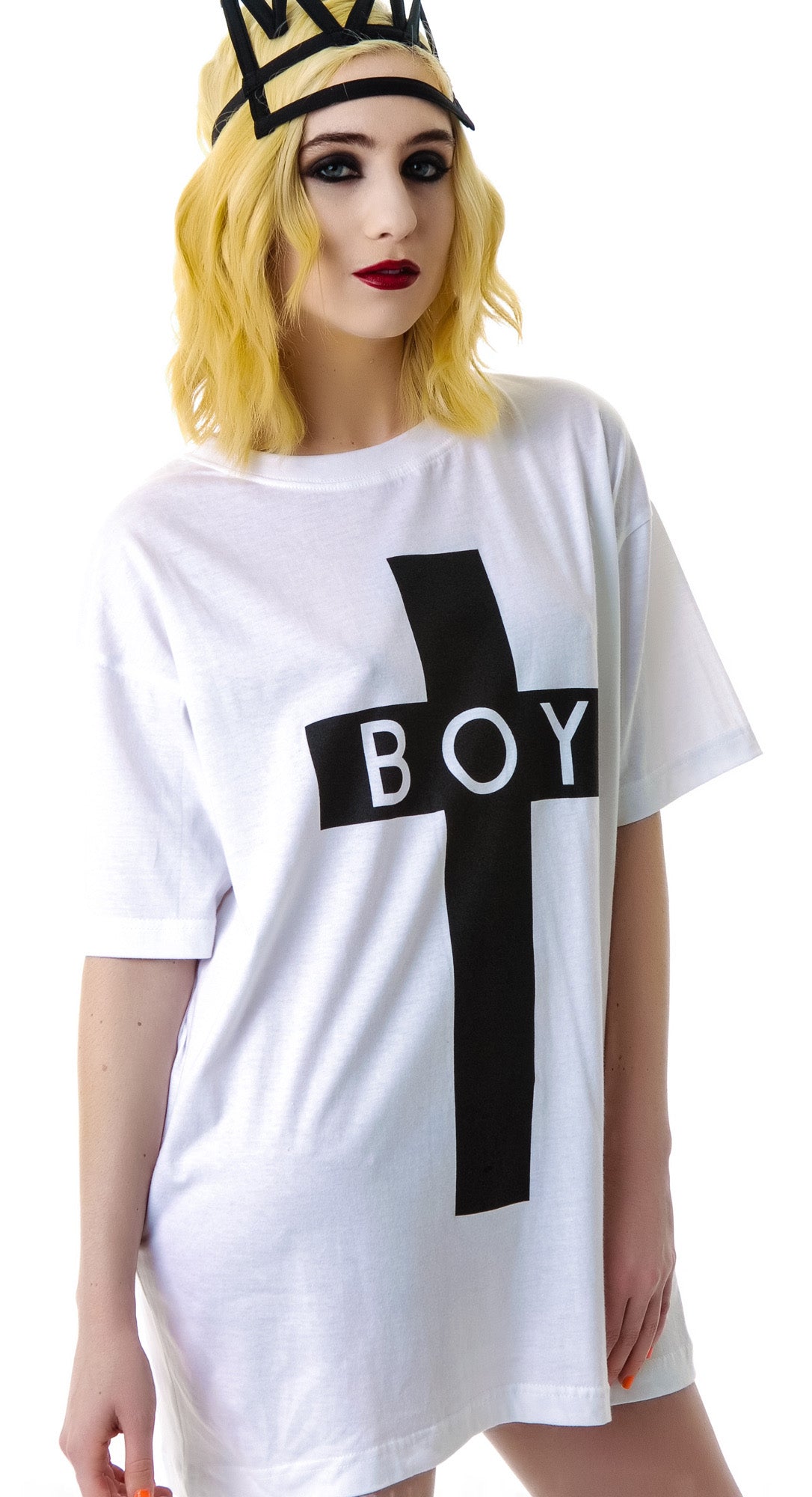 x BOY London Boy Cross Oversized Tee - Black