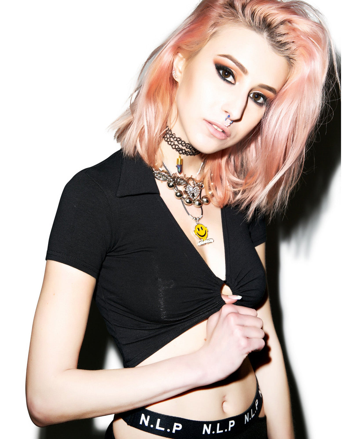Ringleader Crop Top - Gray
