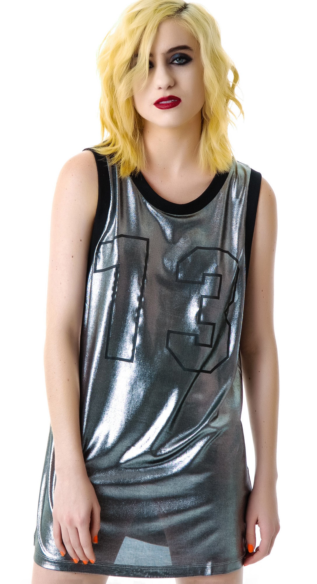 Unlucky 13 Jersey Tank - Silver