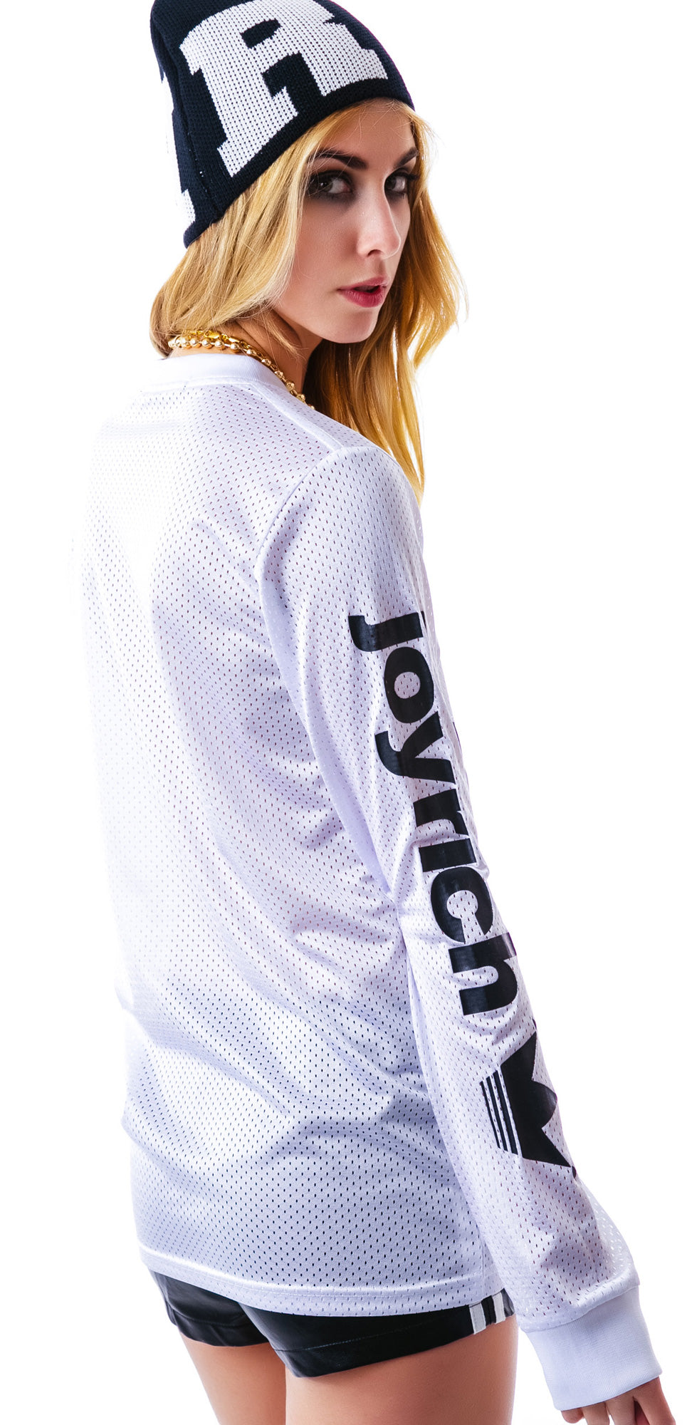 Crown Joyrich Mesh Long Sleeve Tee - Off White