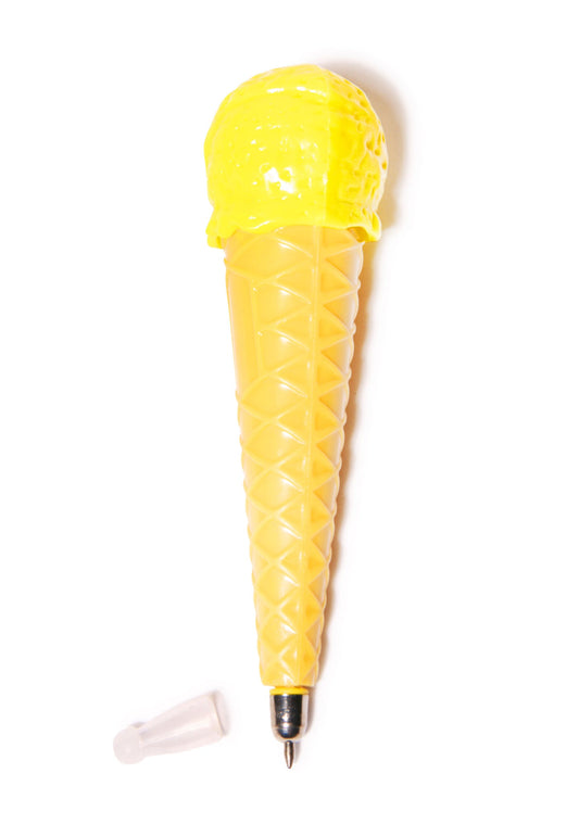 Single Scoop Ice Cream Pen - Orange