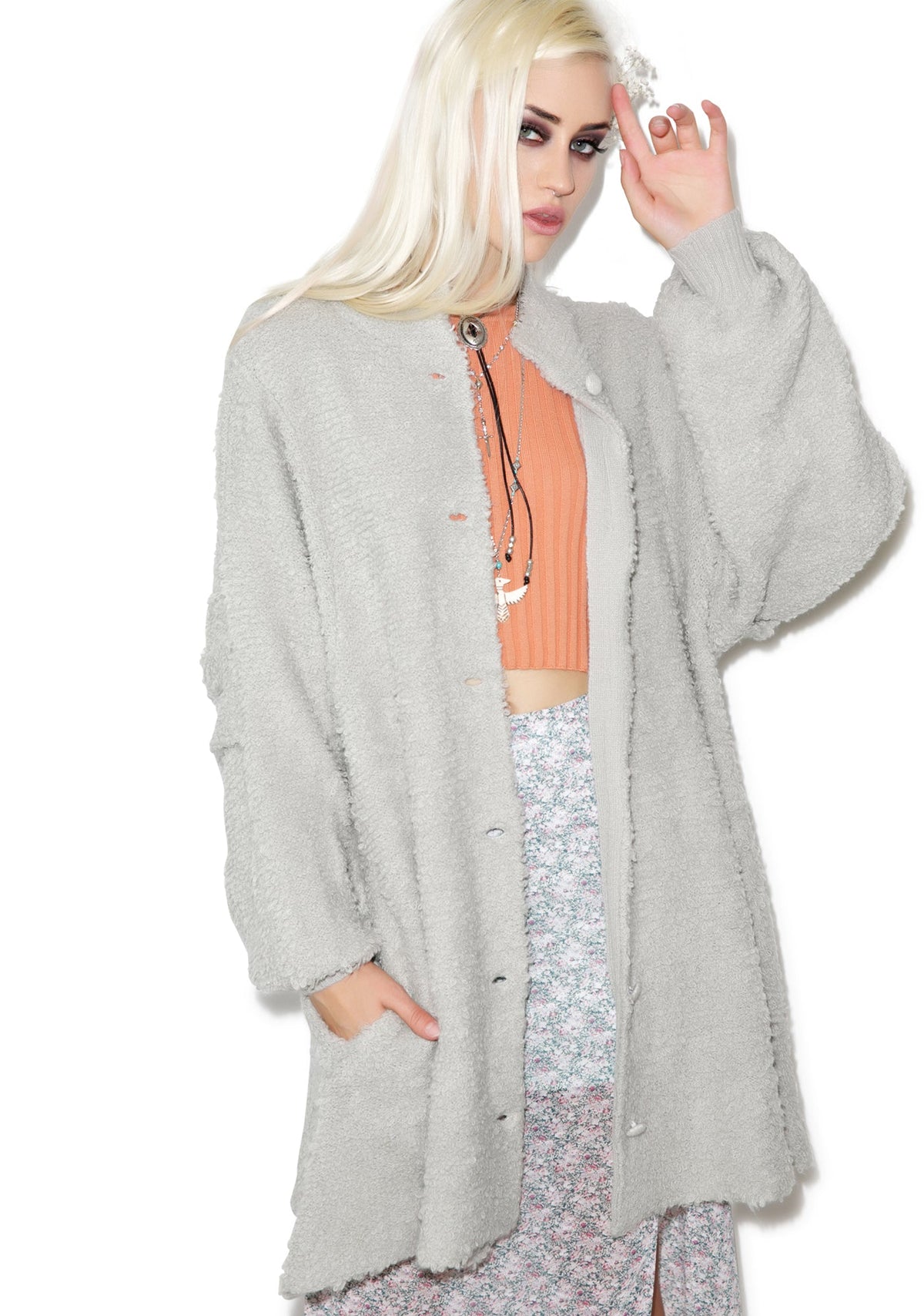 Solid Misty Morning Coat - Black