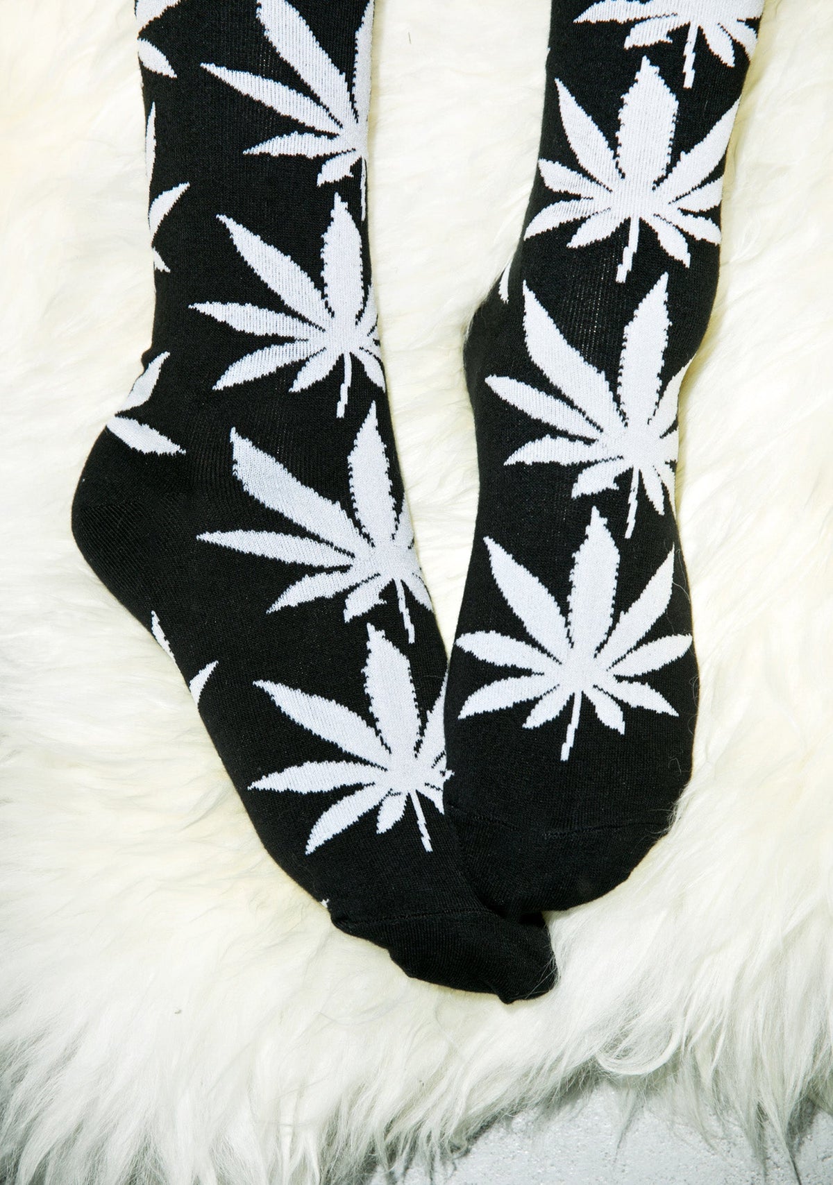 Plantlife Thigh High Socks - Gray