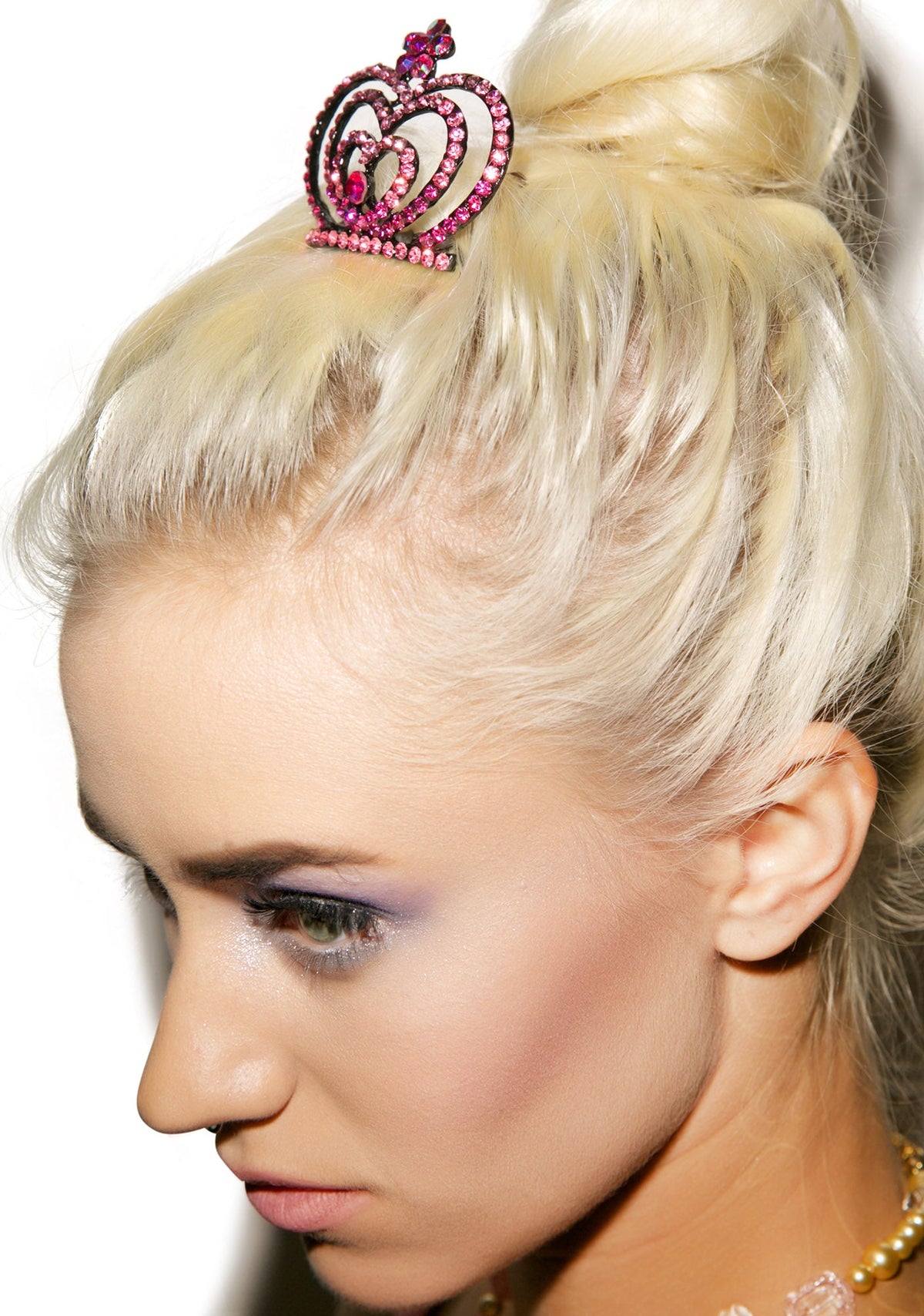 Glistining Hearts Tiara - Pink