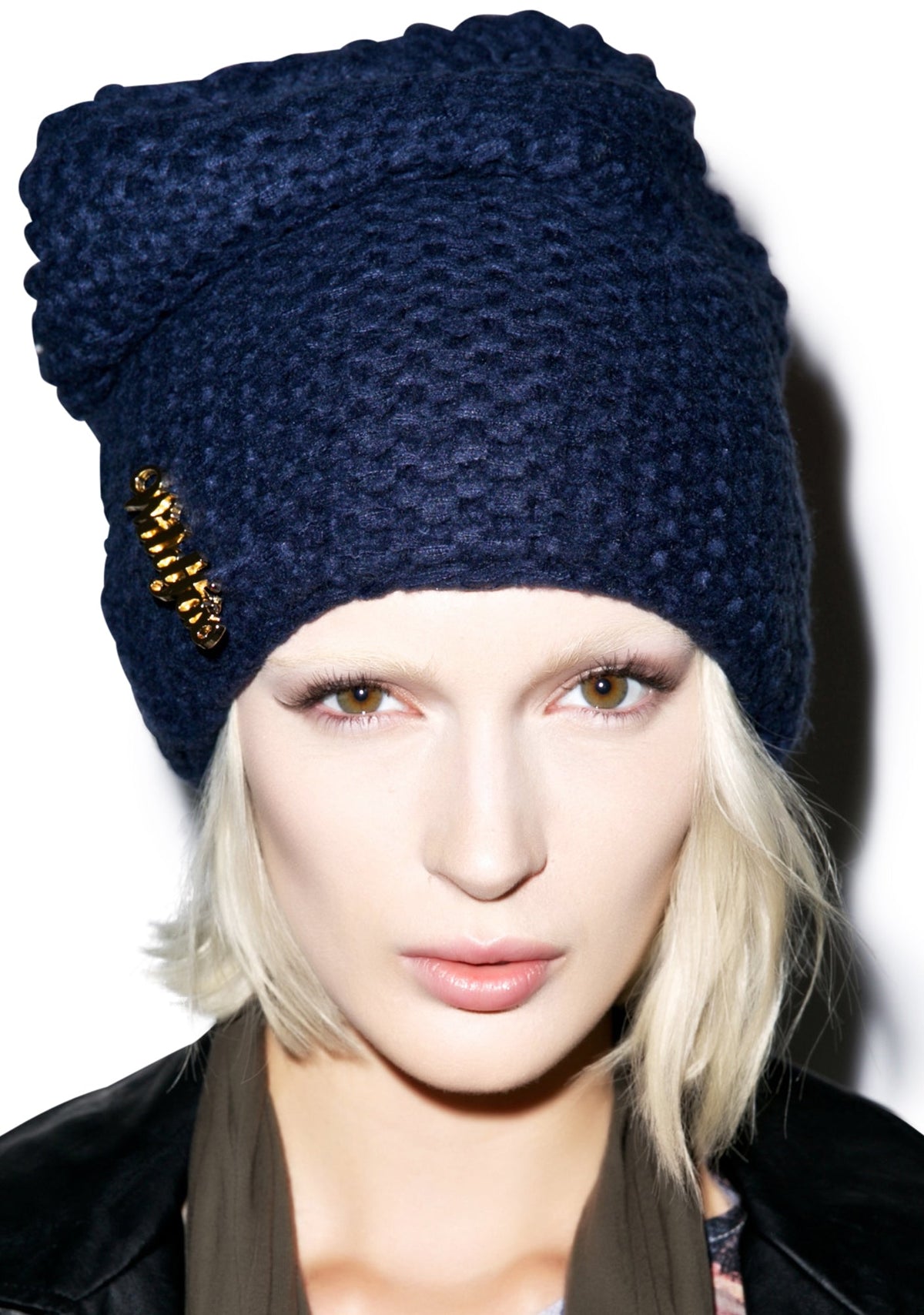 Solid Color Beanie - Dark Blue