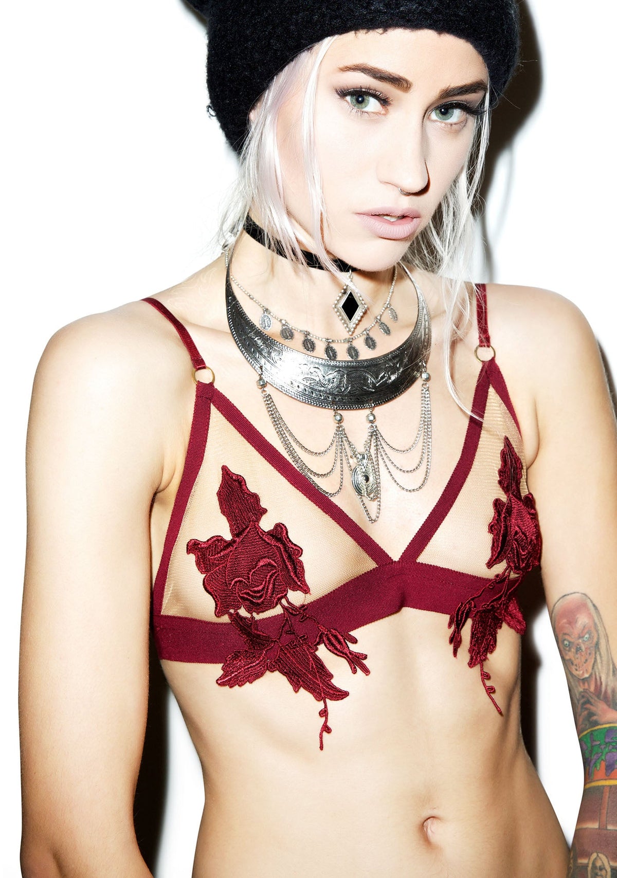 Rose Bud Bra - Red