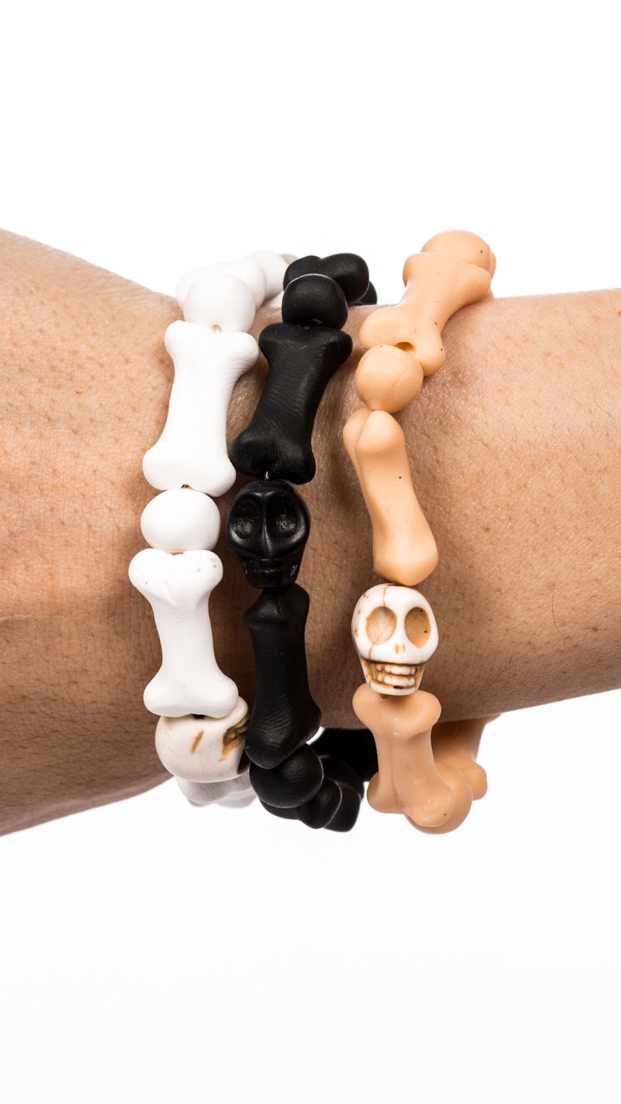 Bedrock Bones Skull Bracelets - Off White