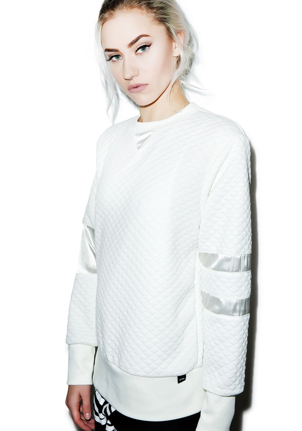 Call Me Quilted Pullover - Off White